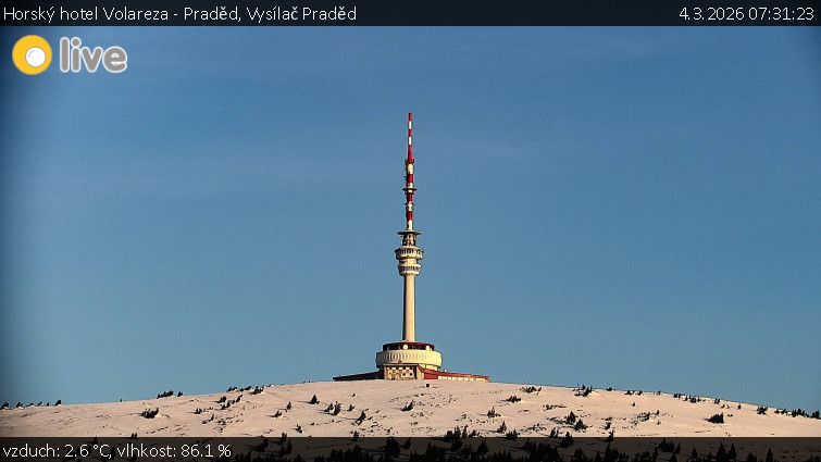 Horský hotel Volareza - Praděd - Vysílač Praděd - 4.3.2026 v 07:31