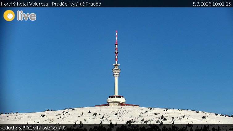 Horský hotel Volareza - Praděd - Vysílač Praděd - 5.3.2026 v 10:01
