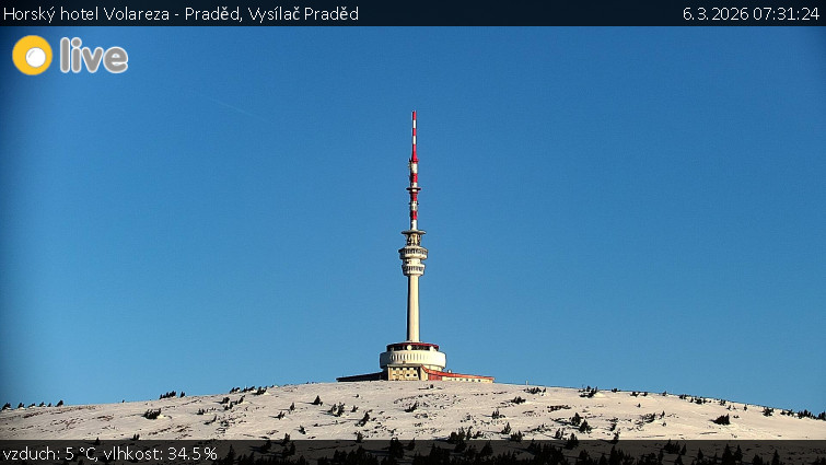 Horský hotel Volareza - Praděd - Vysílač Praděd - 6.3.2026 v 07:31