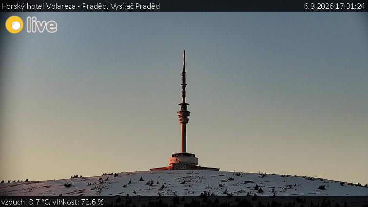 Horský hotel Volareza - Praděd - Vysílač Praděd - 6.3.2026 v 17:31