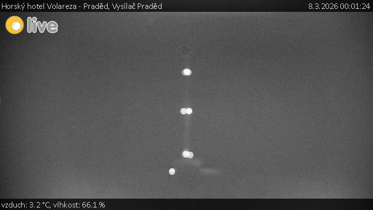 Horský hotel Volareza - Praděd - Vysílač Praděd - 8.3.2026 v 00:01