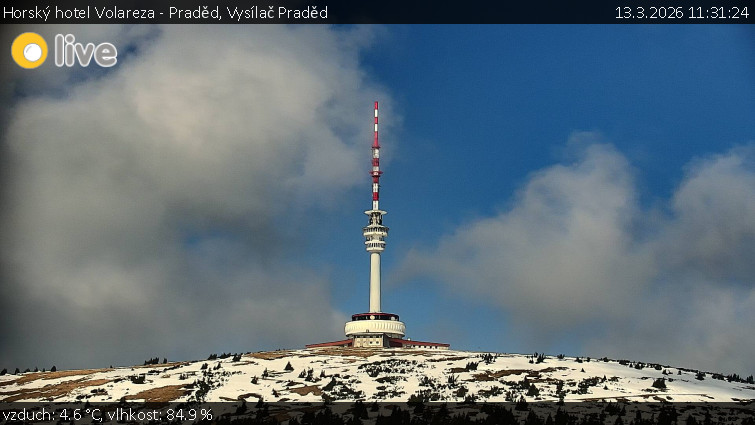 Horský hotel Volareza - Praděd - Vysílač Praděd - 13.3.2026 v 11:31