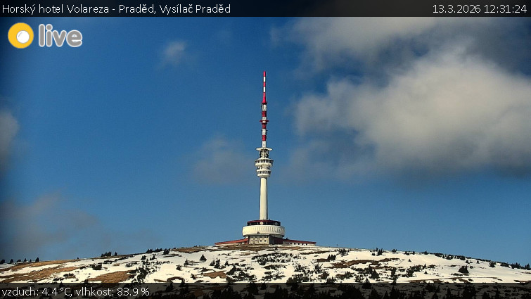 Horský hotel Volareza - Praděd - Vysílač Praděd - 13.3.2026 v 12:31