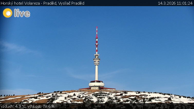 Horský hotel Volareza - Praděd - Vysílač Praděd - 14.3.2026 v 11:01