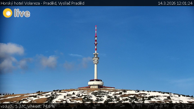 Horský hotel Volareza - Praděd - Vysílač Praděd - 14.3.2026 v 12:01