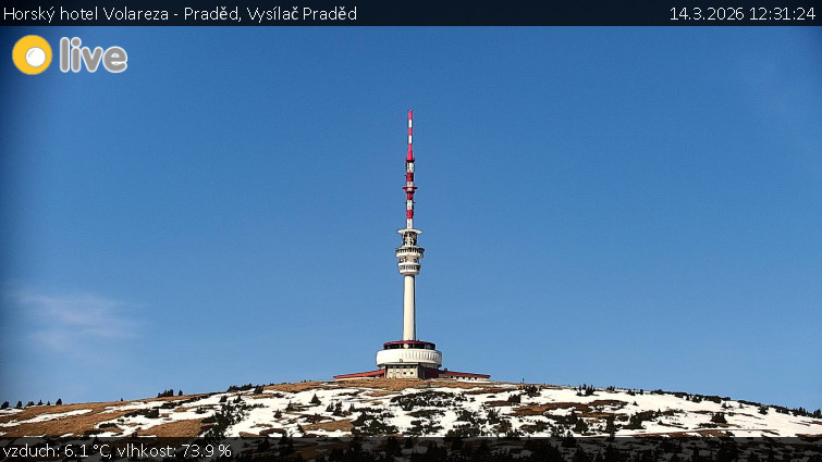 Horský hotel Volareza - Praděd - Vysílač Praděd - 14.3.2026 v 12:31