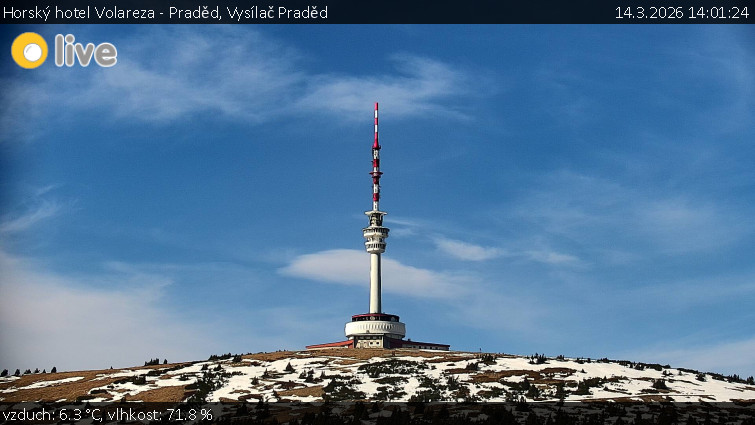 Horský hotel Volareza - Praděd - Vysílač Praděd - 14.3.2026 v 14:01