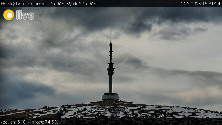 Horský hotel Volareza - Praděd - Vysílač Praděd - 14.3.2026 v 15:31