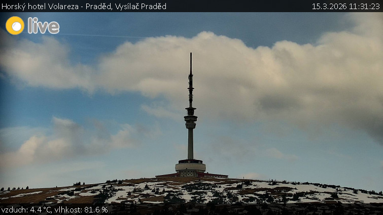 Horský hotel Volareza - Praděd - Vysílač Praděd - 15.3.2026 v 11:31