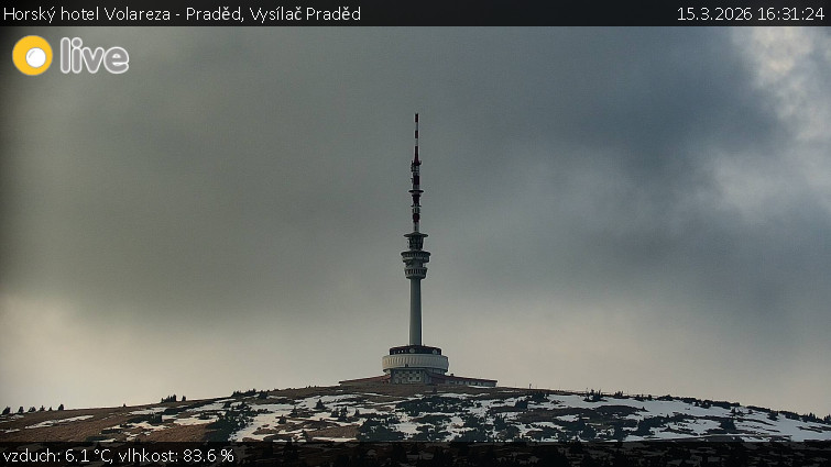 Horský hotel Volareza - Praděd - Vysílač Praděd - 15.3.2026 v 16:31