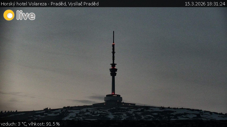 Horský hotel Volareza - Praděd - Vysílač Praděd - 15.3.2026 v 18:31