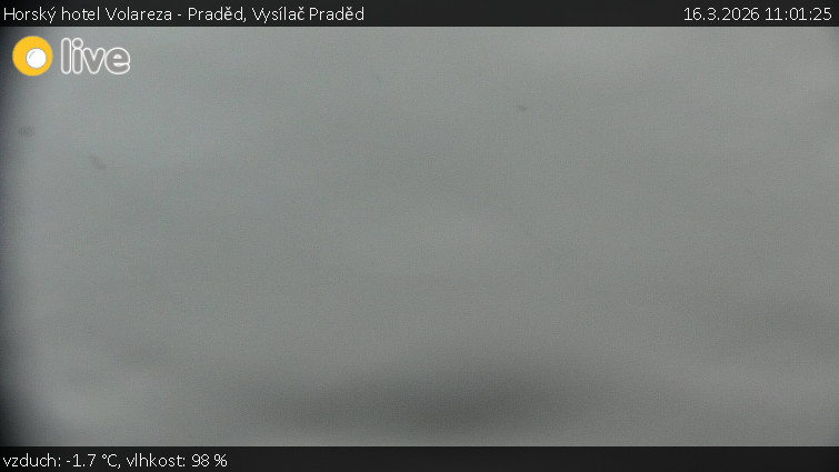 Horský hotel Volareza - Praděd - Vysílač Praděd - 16.3.2026 v 11:01