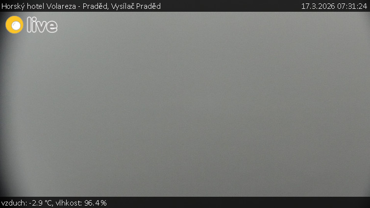 Horský hotel Volareza - Praděd - Vysílač Praděd - 17.3.2026 v 07:31
