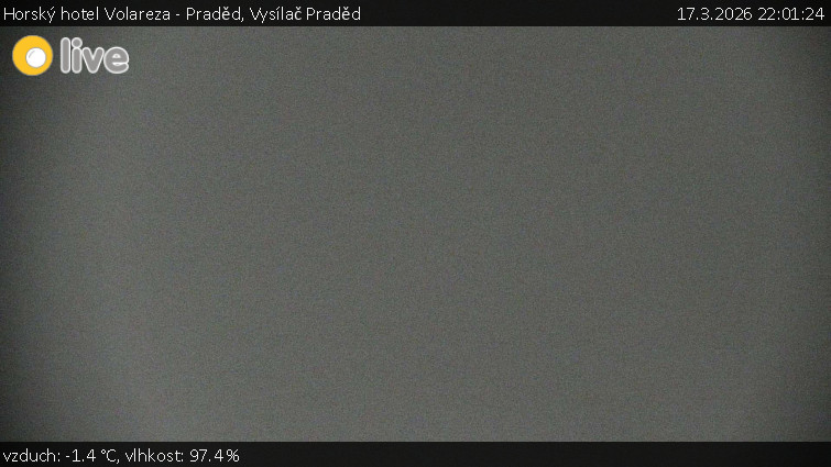 Horský hotel Volareza - Praděd - Vysílač Praděd - 17.3.2026 v 22:01
