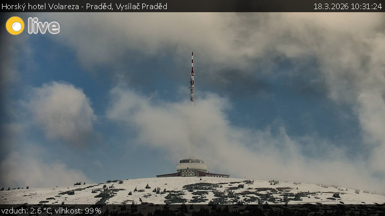 Horský hotel Volareza - Praděd - Vysílač Praděd - 18.3.2026 v 10:31