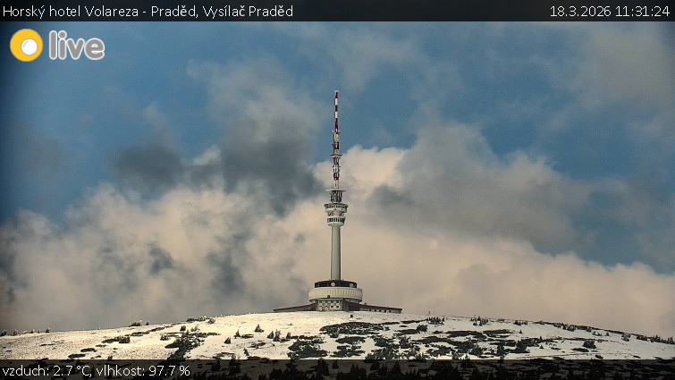 Horský hotel Volareza - Praděd - Vysílač Praděd - 18.3.2026 v 11:31