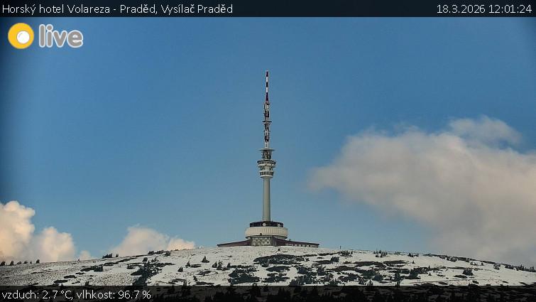 Horský hotel Volareza - Praděd - Vysílač Praděd - 18.3.2026 v 12:01