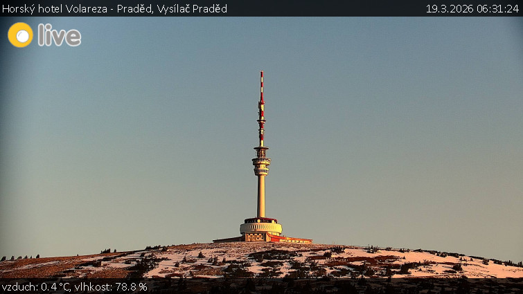 Horský hotel Volareza - Praděd - Vysílač Praděd - 19.3.2026 v 06:31