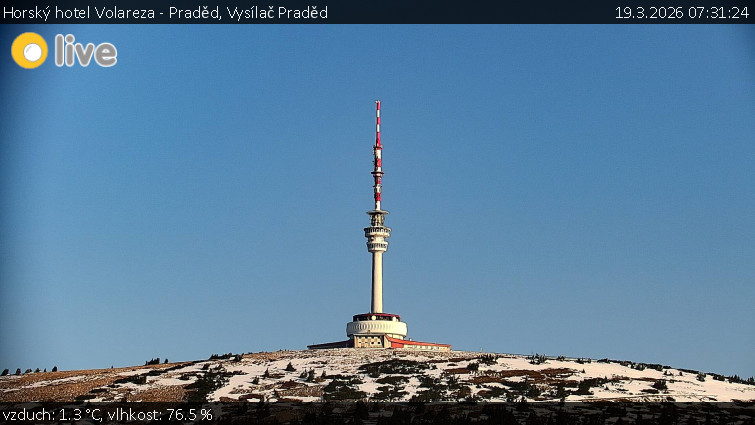 Horský hotel Volareza - Praděd - Vysílač Praděd - 19.3.2026 v 07:31