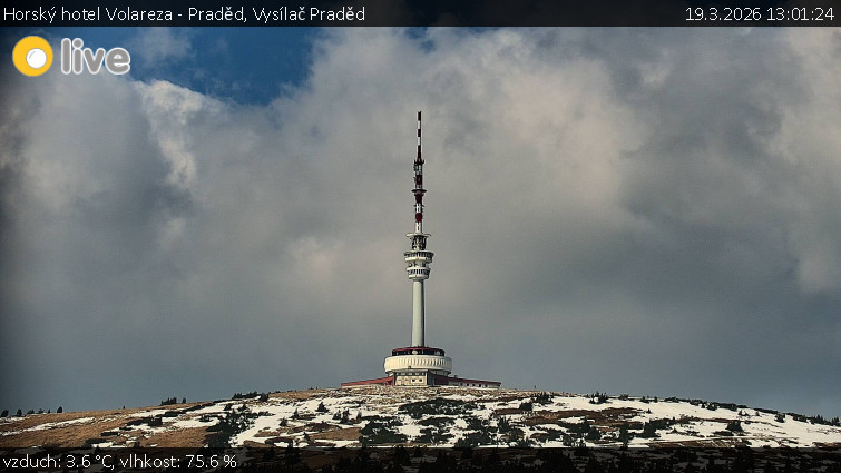 Horský hotel Volareza - Praděd - Vysílač Praděd - 19.3.2026 v 13:01