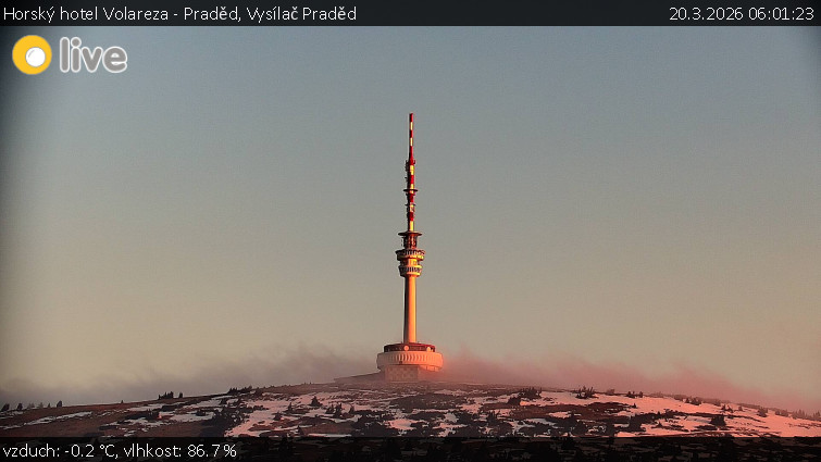Horský hotel Volareza - Praděd - Vysílač Praděd - 20.3.2026 v 06:01