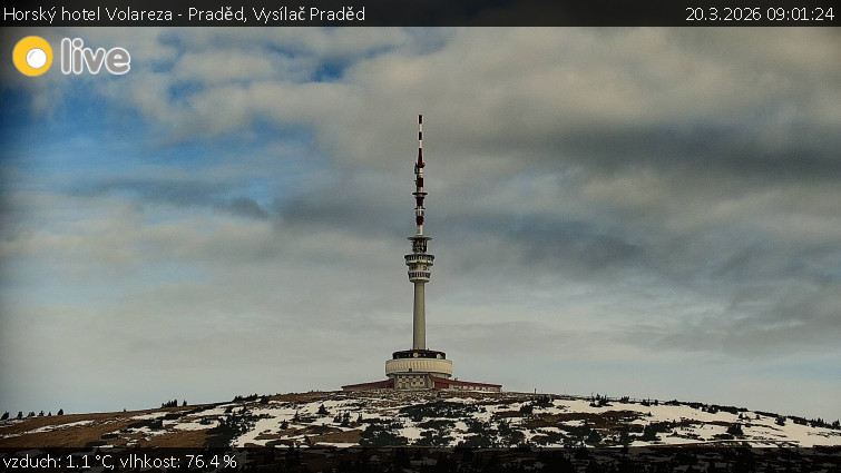 Horský hotel Volareza - Praděd - Vysílač Praděd - 20.3.2026 v 09:01