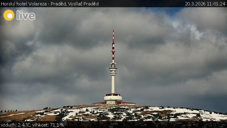 Horský hotel Volareza - Praděd - Vysílač Praděd - 20.3.2026 v 11:01