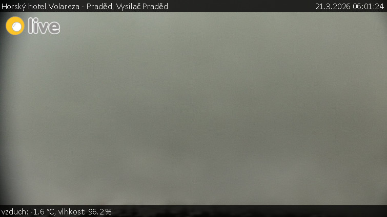 Horský hotel Volareza - Praděd - Vysílač Praděd - 21.3.2026 v 06:01