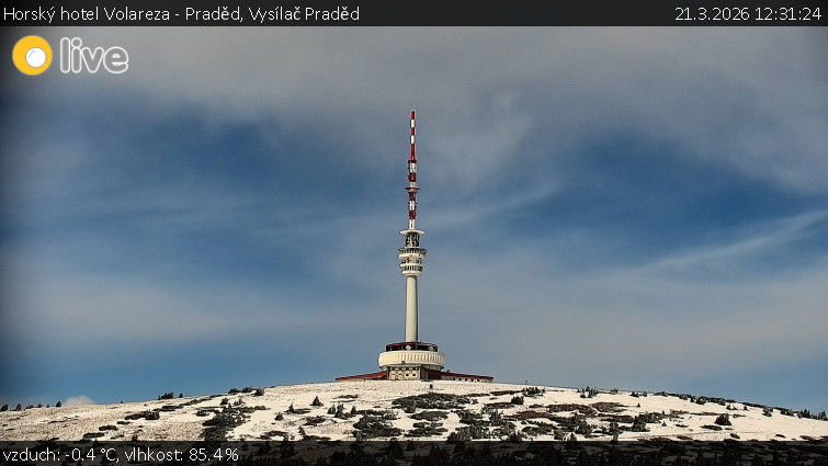 Horský hotel Volareza - Praděd - Vysílač Praděd - 21.3.2026 v 12:31