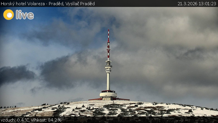 Horský hotel Volareza - Praděd - Vysílač Praděd - 21.3.2026 v 13:01