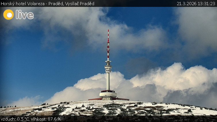 Horský hotel Volareza - Praděd - Vysílač Praděd - 21.3.2026 v 13:31
