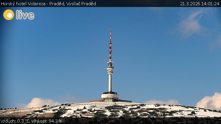 Horský hotel Volareza - Praděd - Vysílač Praděd - 21.3.2026 v 14:01