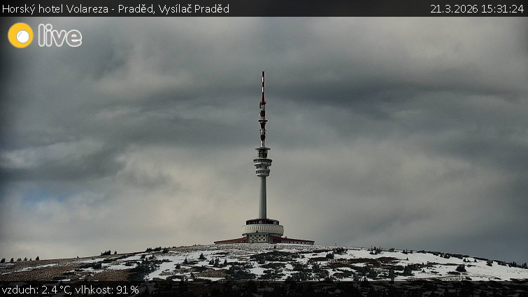 Horský hotel Volareza - Praděd - Vysílač Praděd - 21.3.2026 v 15:31