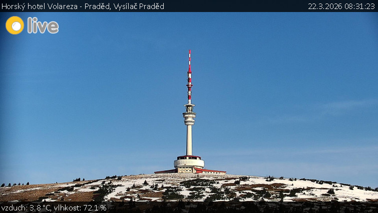 Horský hotel Volareza - Praděd - Vysílač Praděd - 22.3.2026 v 08:31
