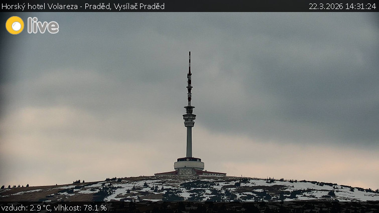 Horský hotel Volareza - Praděd - Vysílač Praděd - 22.3.2026 v 14:31