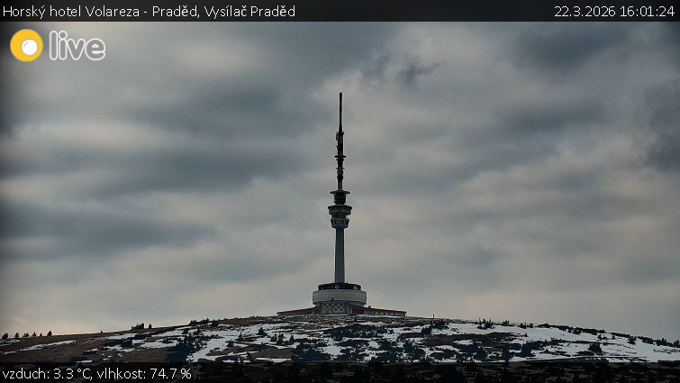 Horský hotel Volareza - Praděd - Vysílač Praděd - 22.3.2026 v 16:01