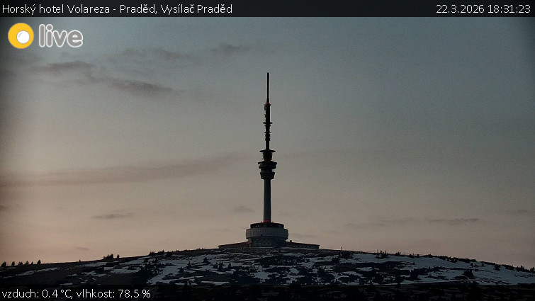 Horský hotel Volareza - Praděd - Vysílač Praděd - 22.3.2026 v 18:31