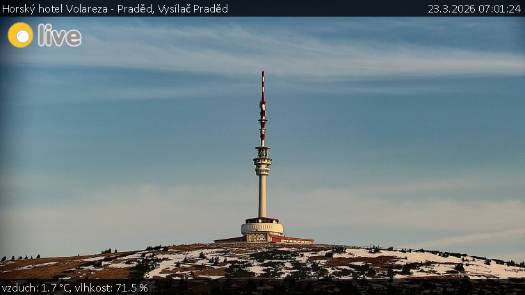 Horský hotel Volareza - Praděd - Vysílač Praděd - 23.3.2026 v 07:01