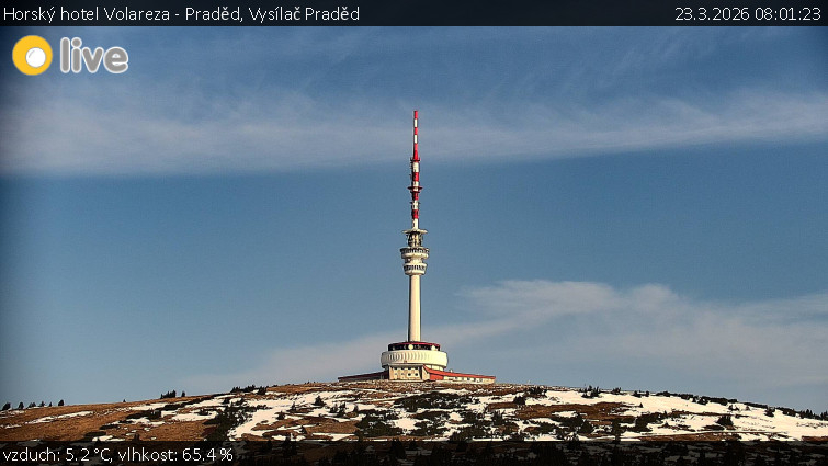 Horský hotel Volareza - Praděd - Vysílač Praděd - 23.3.2026 v 08:01