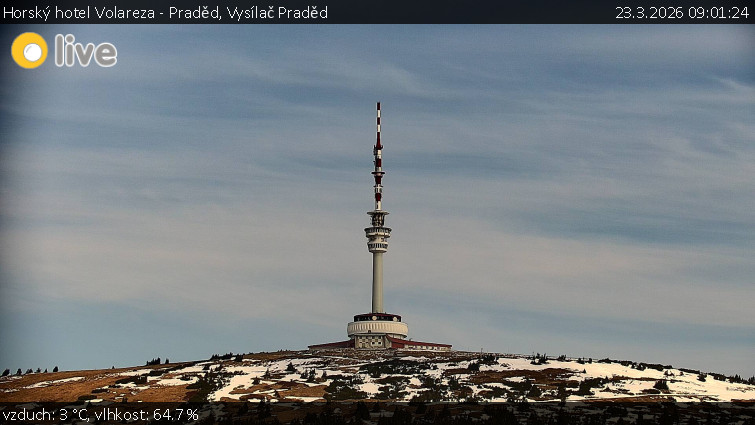 Horský hotel Volareza - Praděd - Vysílač Praděd - 23.3.2026 v 09:01