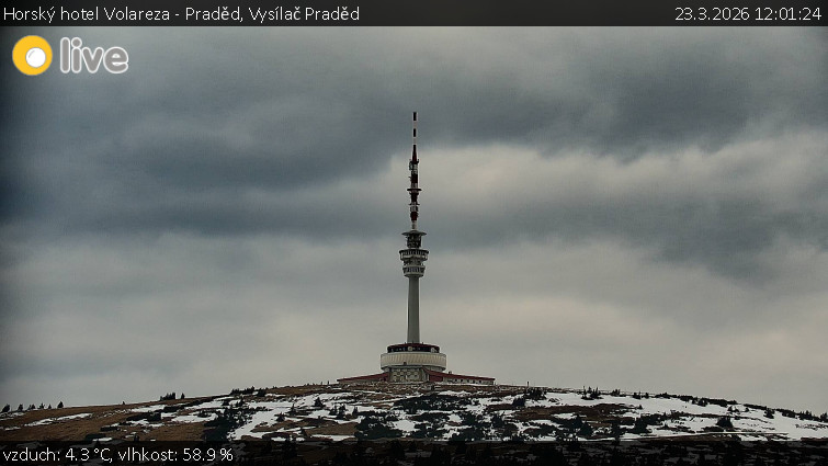 Horský hotel Volareza - Praděd - Vysílač Praděd - 23.3.2026 v 12:01