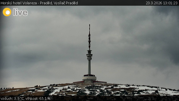 Horský hotel Volareza - Praděd - Vysílač Praděd - 23.3.2026 v 13:01