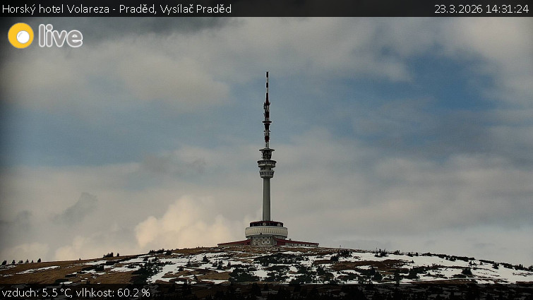 Horský hotel Volareza - Praděd - Vysílač Praděd - 23.3.2026 v 14:31