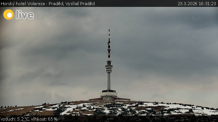 Horský hotel Volareza - Praděd - Vysílač Praděd - 23.3.2026 v 16:31