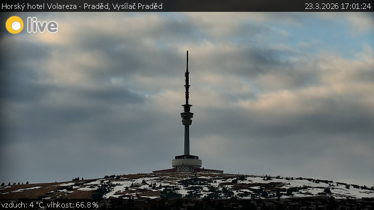 Horský hotel Volareza - Praděd - Vysílač Praděd - 23.3.2026 v 17:01