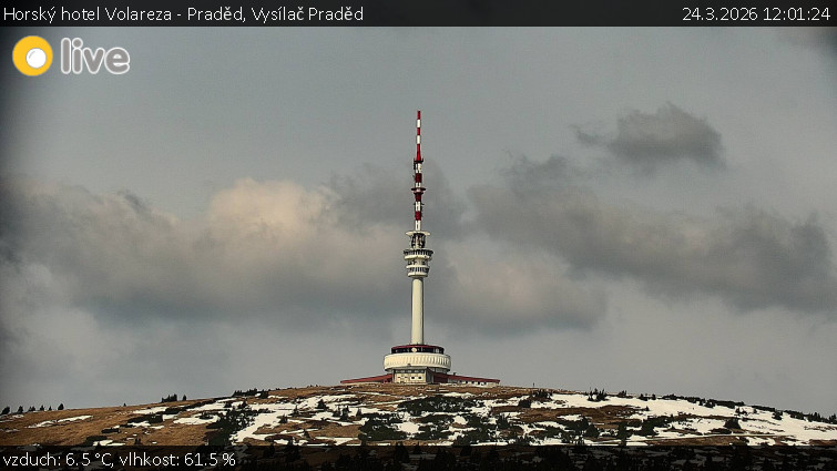 Horský hotel Volareza - Praděd - Vysílač Praděd - 24.3.2026 v 12:01