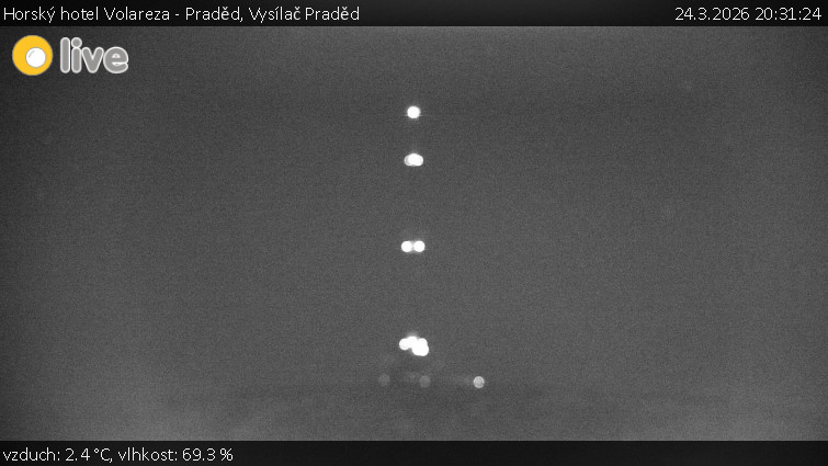 Horský hotel Volareza - Praděd - Vysílač Praděd - 24.3.2026 v 20:31
