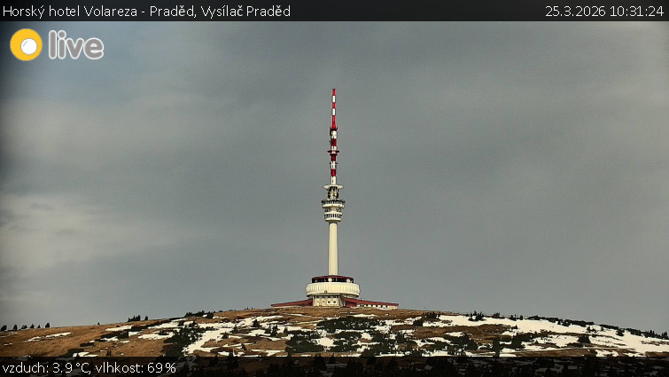 Horský hotel Volareza - Praděd - Vysílač Praděd - 25.3.2026 v 10:31