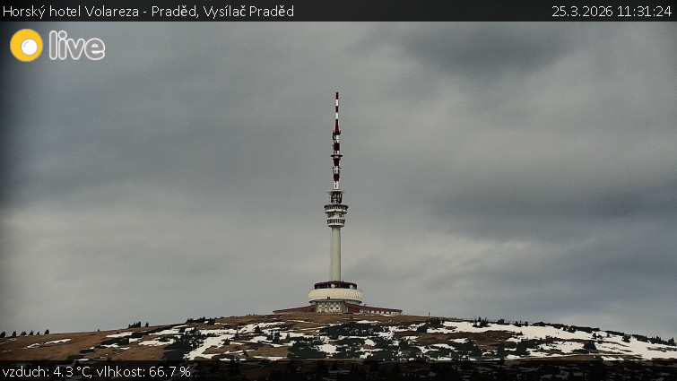 Horský hotel Volareza - Praděd - Vysílač Praděd - 25.3.2026 v 11:31