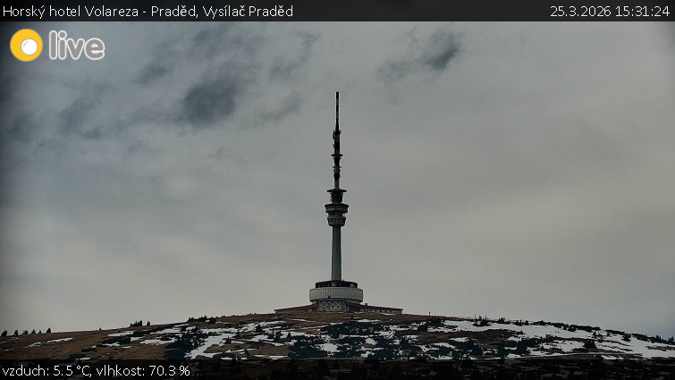 Horský hotel Volareza - Praděd - Vysílač Praděd - 25.3.2026 v 15:31